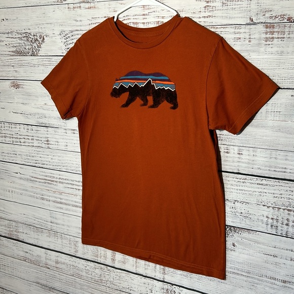 Patagonia Fitz Roy Bear Organic T-Shirt Small Slim Fit - Picture 4 of 16
